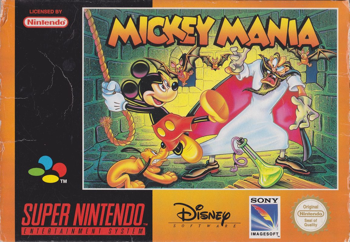 Mickey Mania box art for Super Famicom
